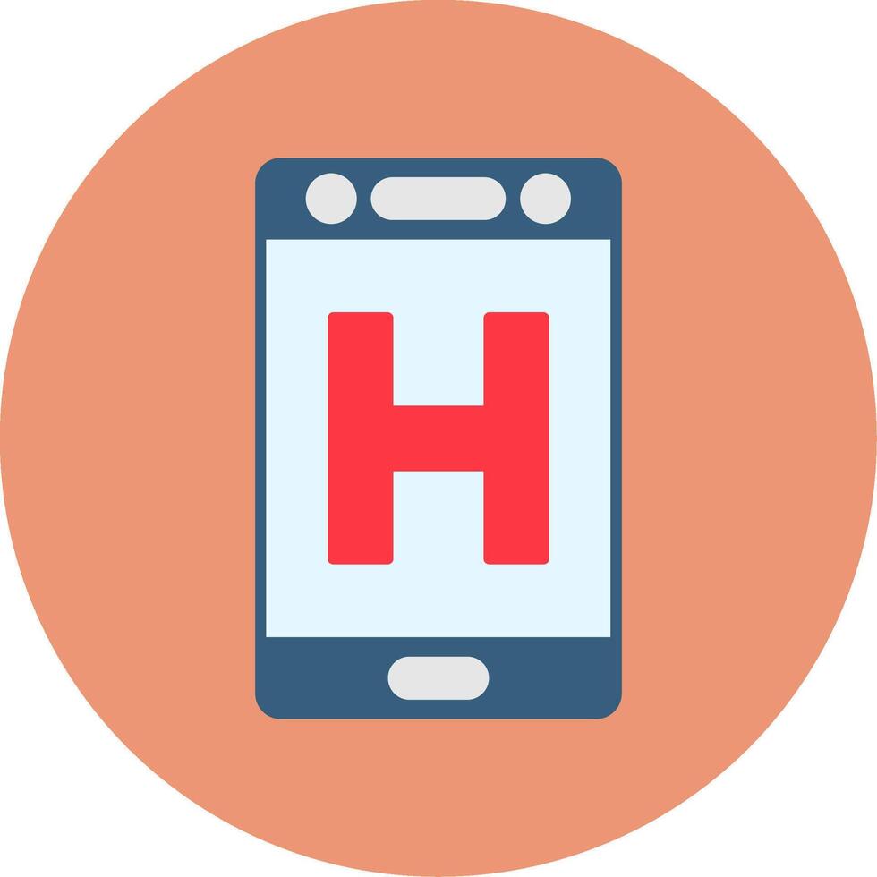 Hospital Flat Circle Icon vector