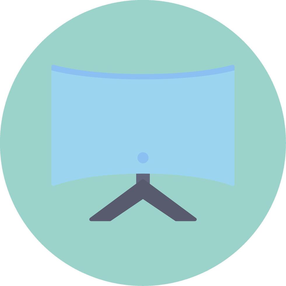 Computer Flat Circle Icon vector