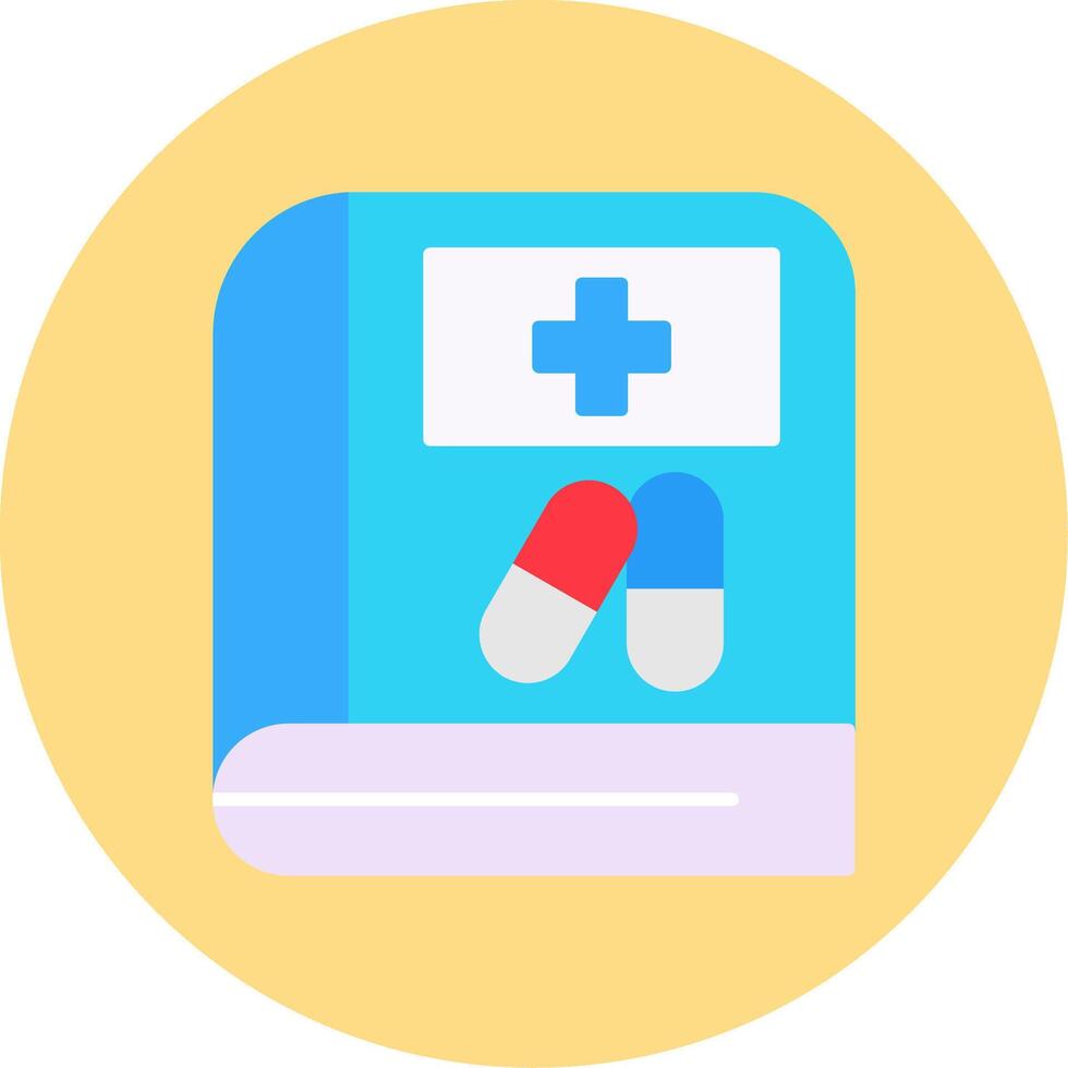 Medical Book Flat Circle Icon vector