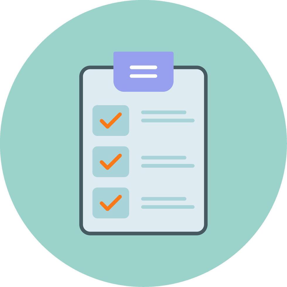 Checklist Flat Circle Icon vector