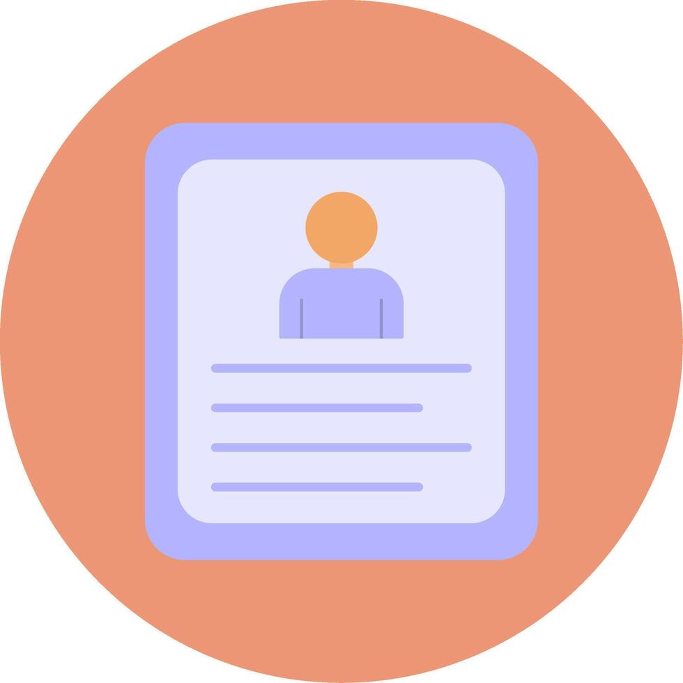 Curriculum Vitae Flat Circle Icon vector