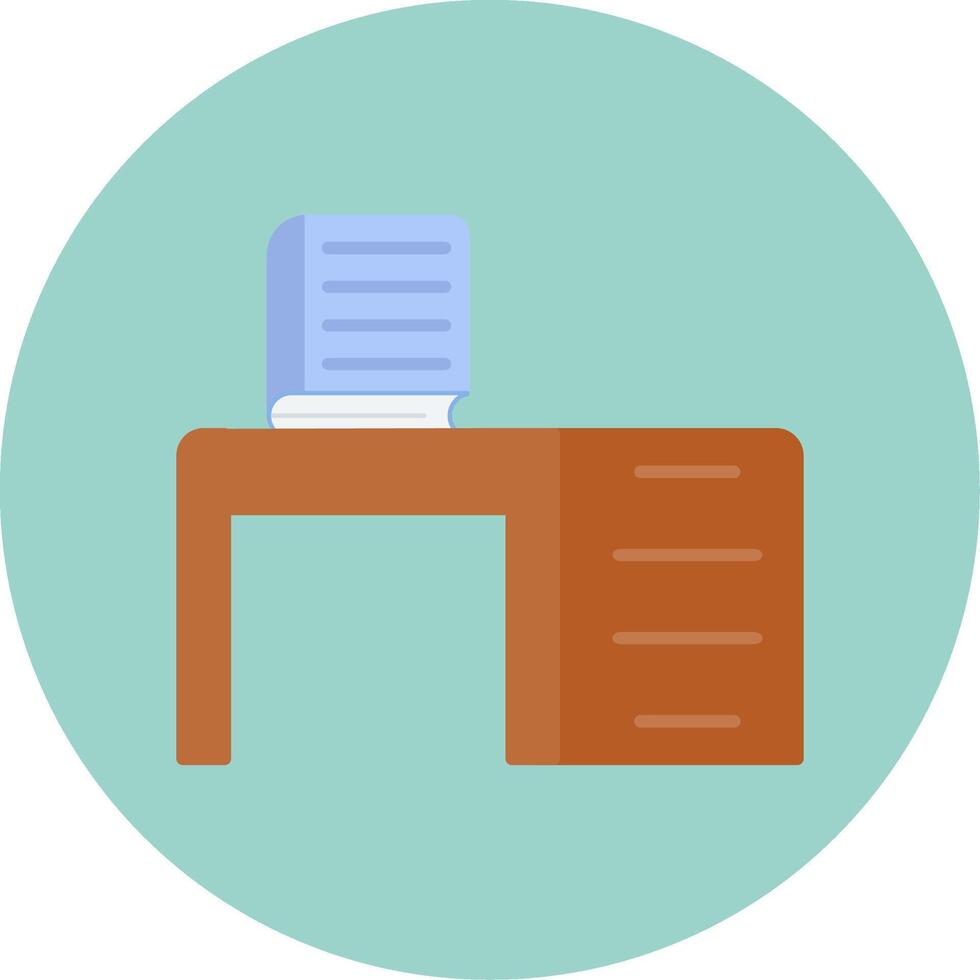 Table Flat Circle Icon vector