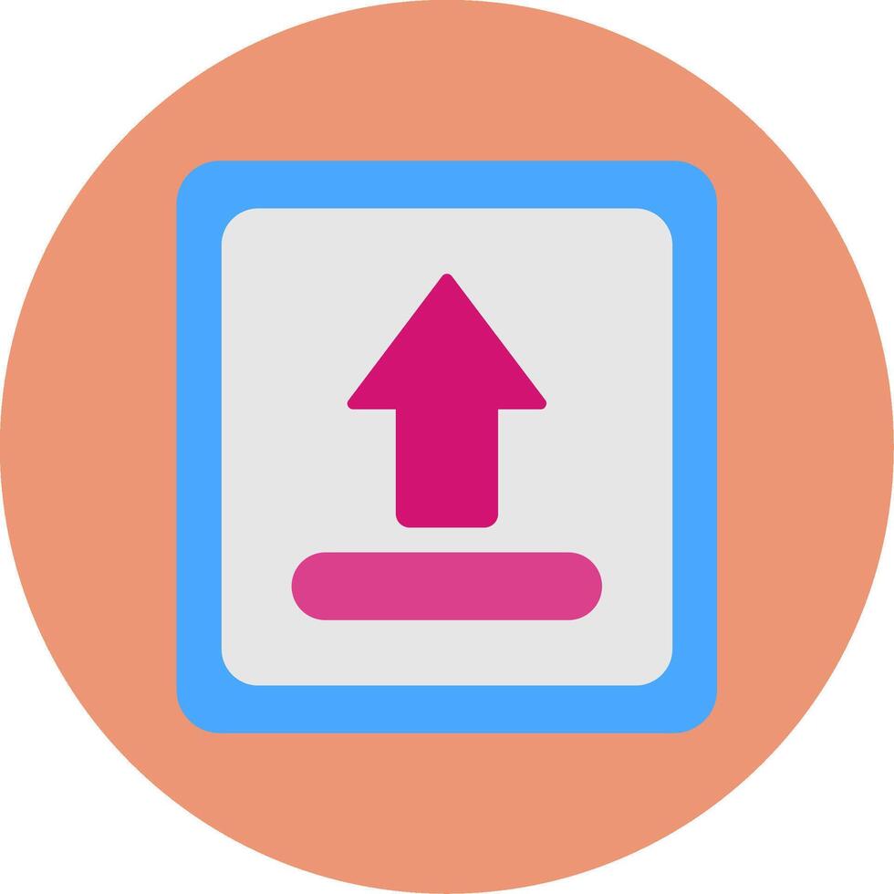 Uploading Flat Circle Icon vector