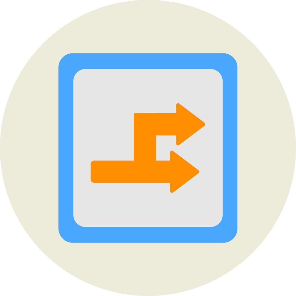 Bidirectional Flat Circle Icon vector