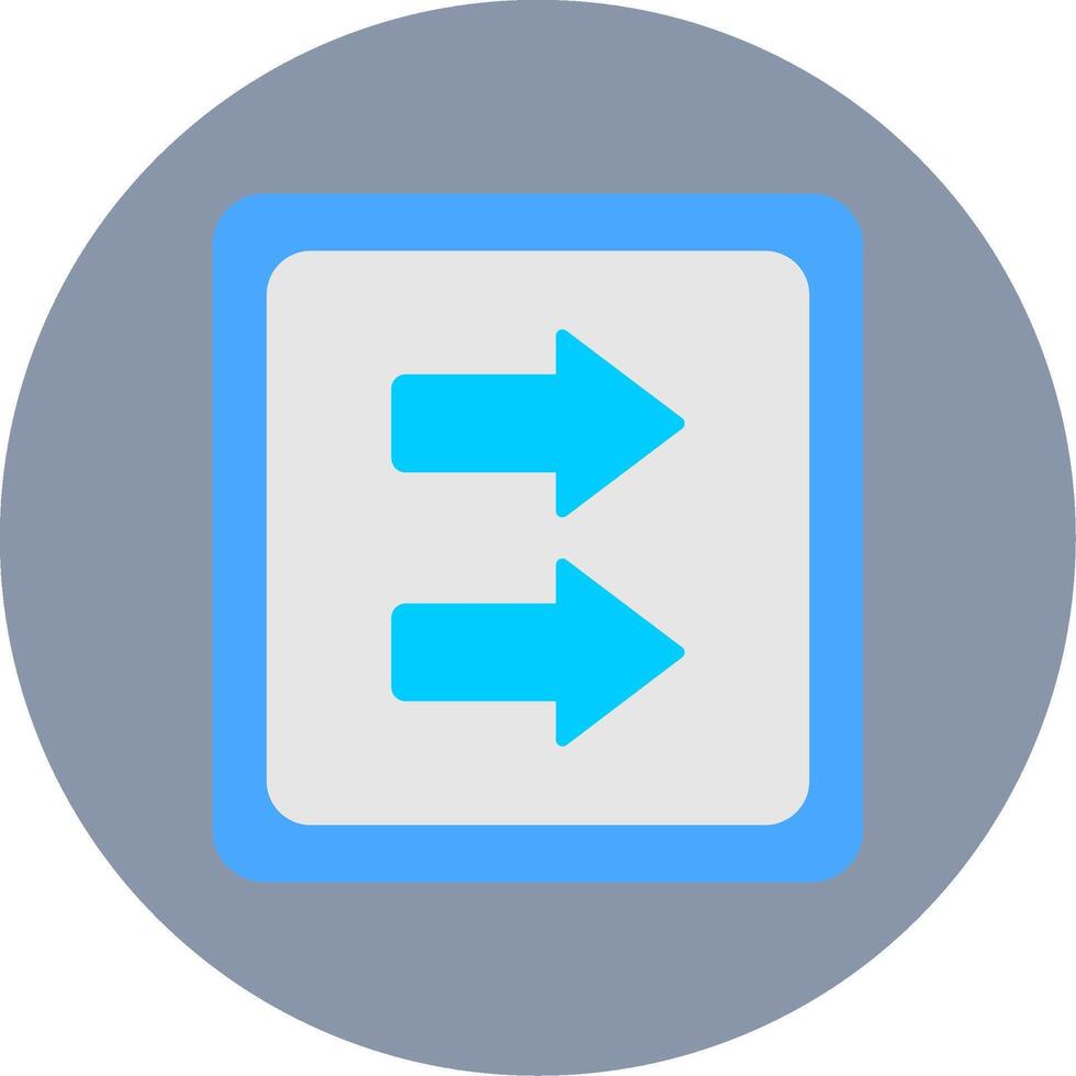 Fast Forward Flat Circle Icon vector