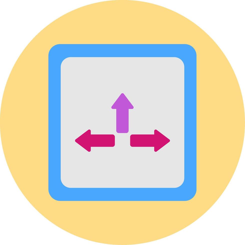 Resize Flat Circle Icon vector