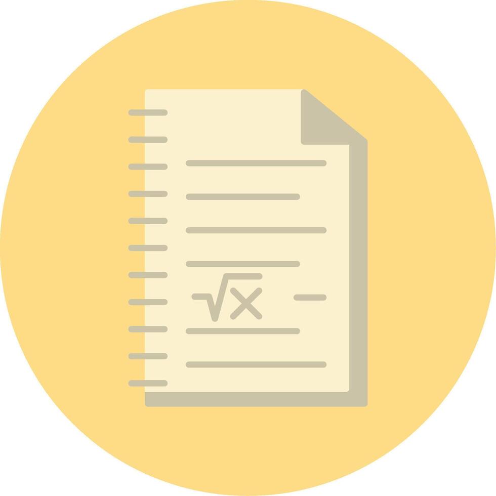 Math Flat Circle Icon vector
