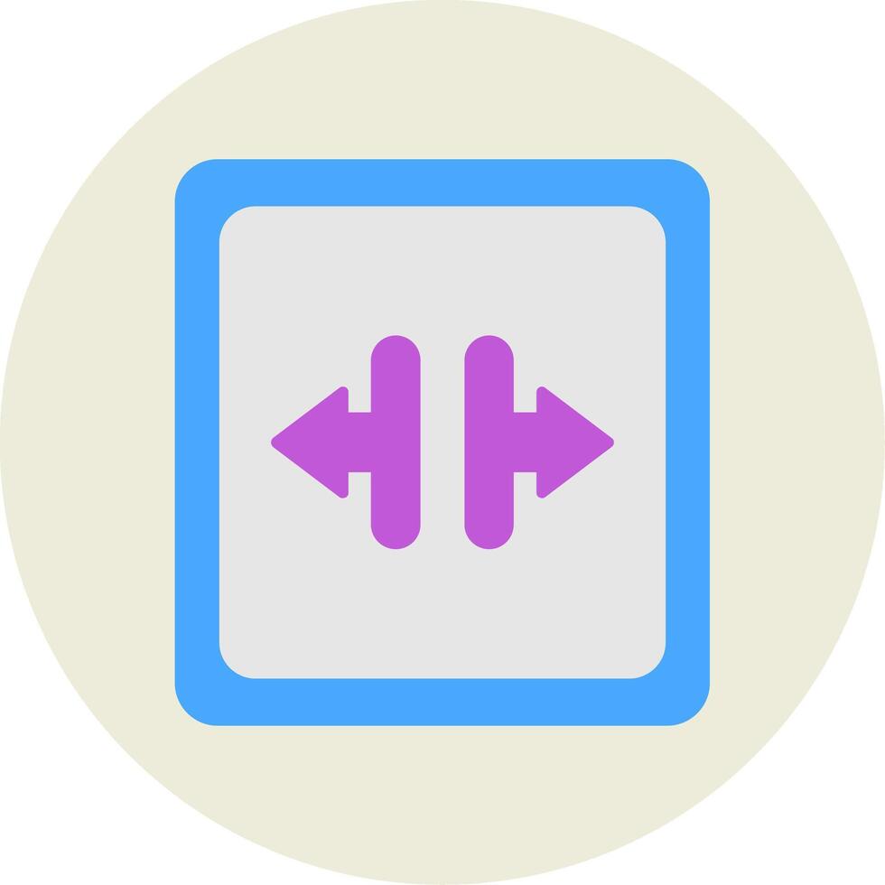 Width Flat Circle Icon vector