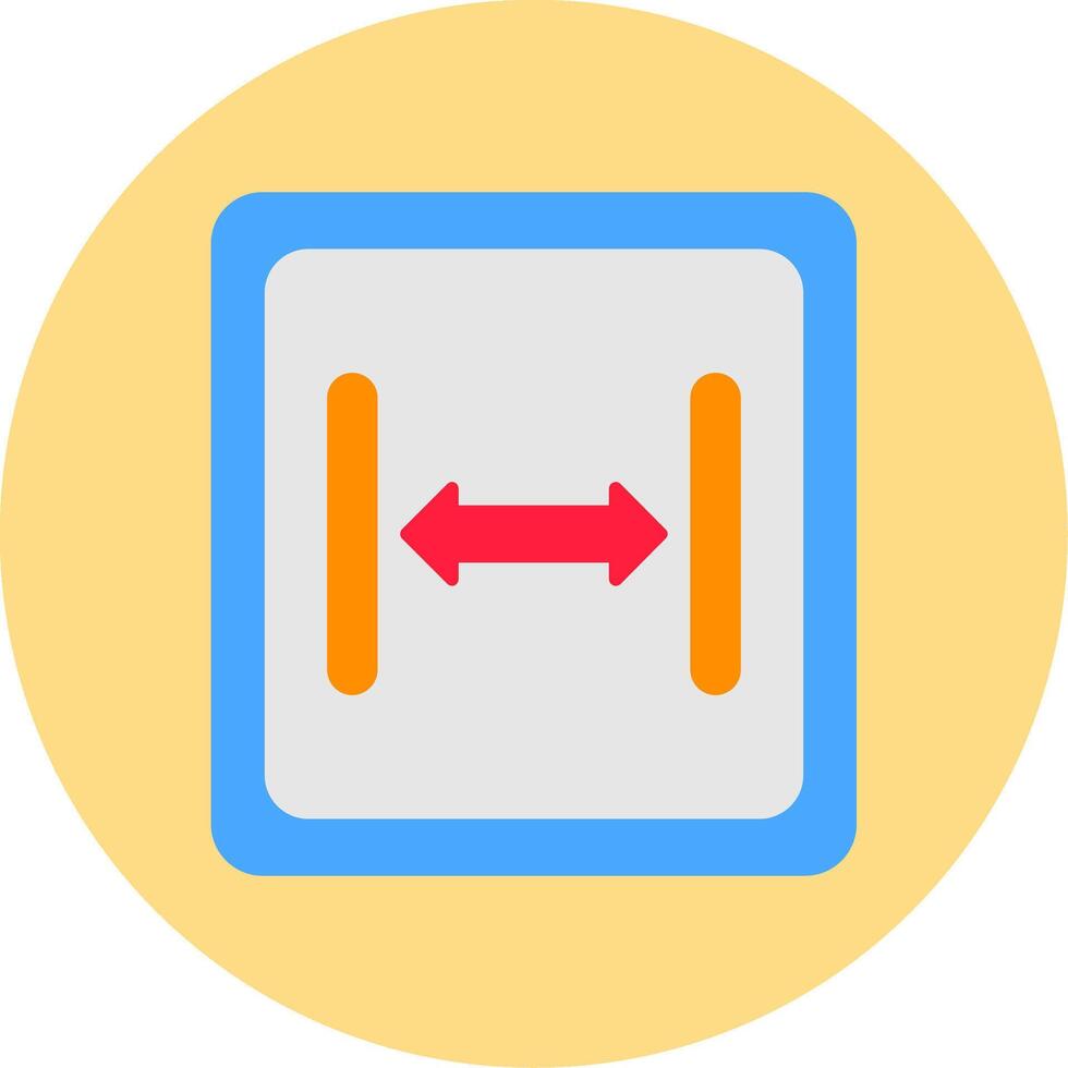 Size Flat Circle Icon vector