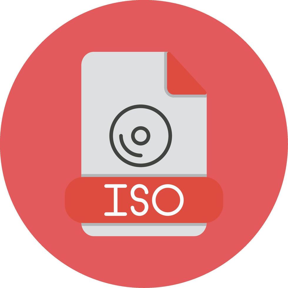 Iso Flat Circle Icon vector