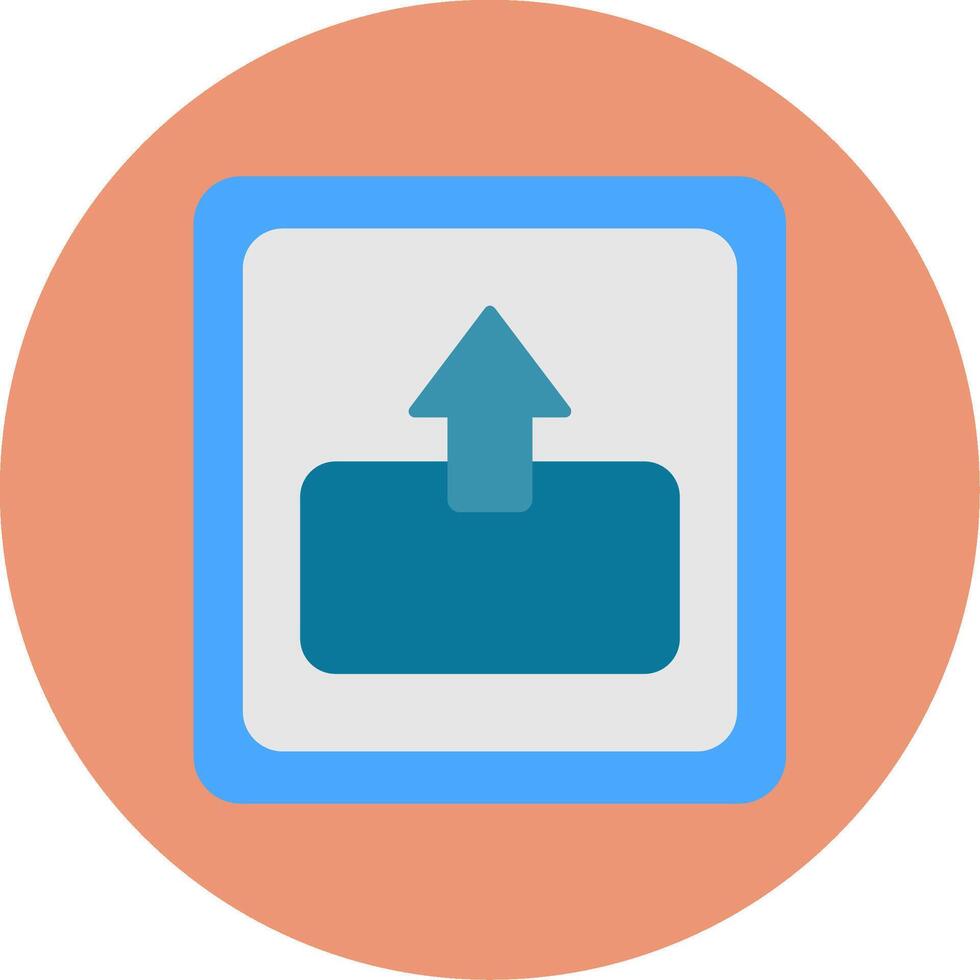 Out Flat Circle Icon vector