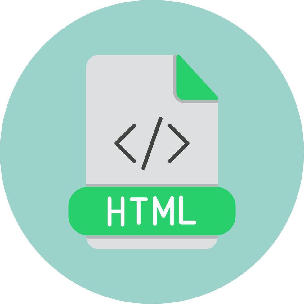 Html Flat Circle Icon vector