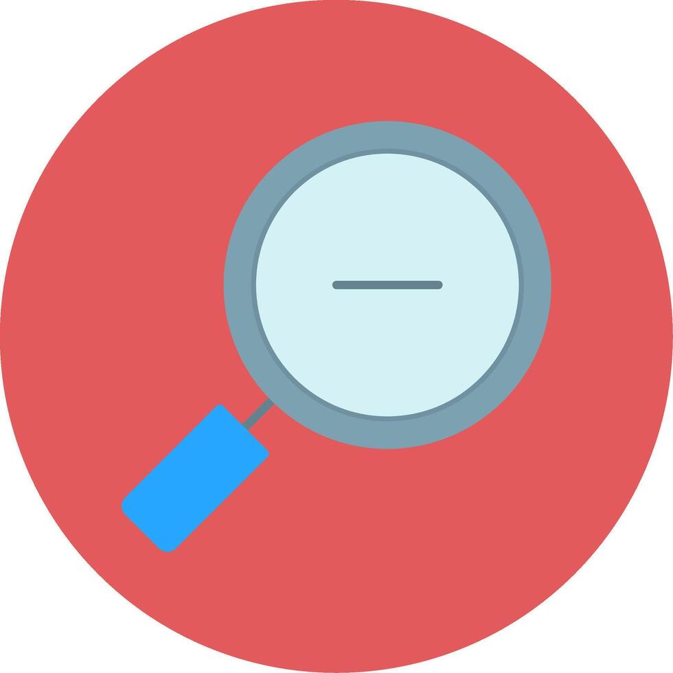 Zoom Out Flat Circle Icon vector