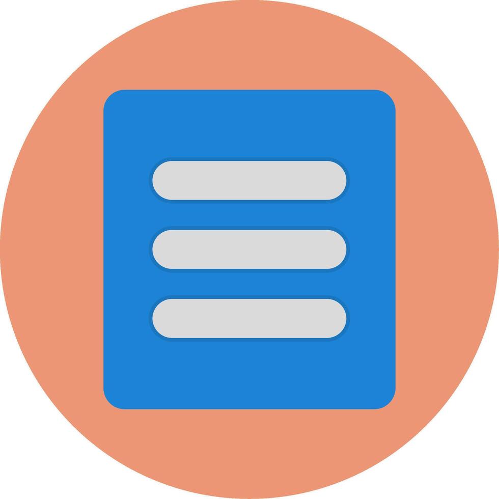 Menu Flat Circle Icon vector