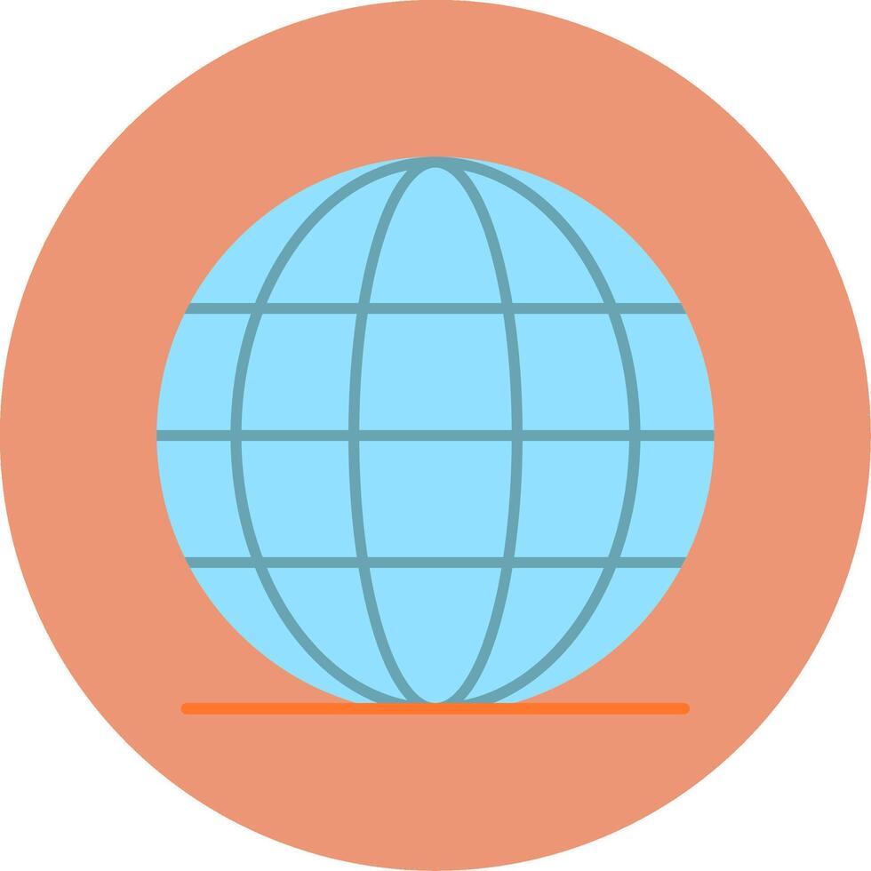 en todo el mundo plano circulo icono vector