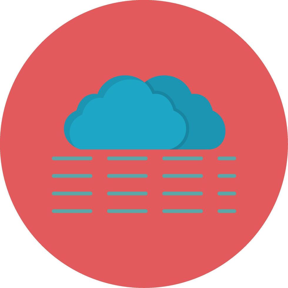 fog Flat Circle Icon vector