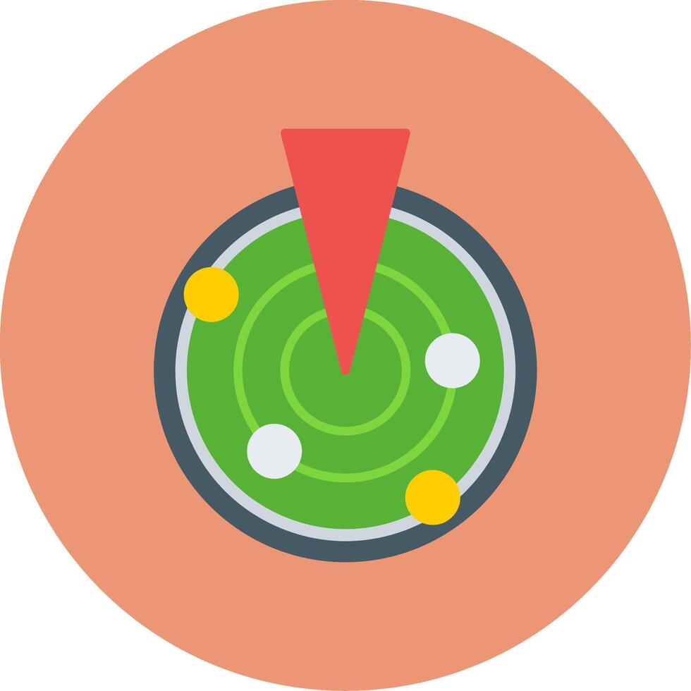 Radar Flat Circle Icon vector