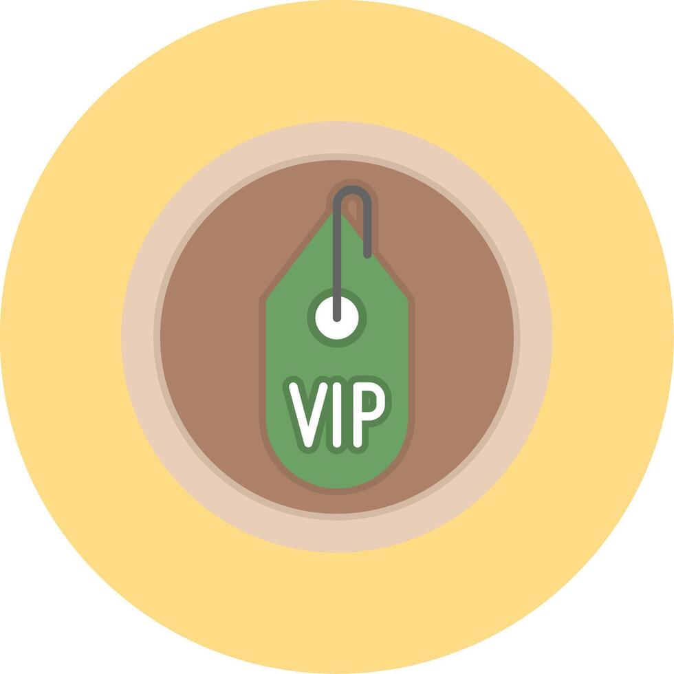 Vip Flat Circle Icon vector