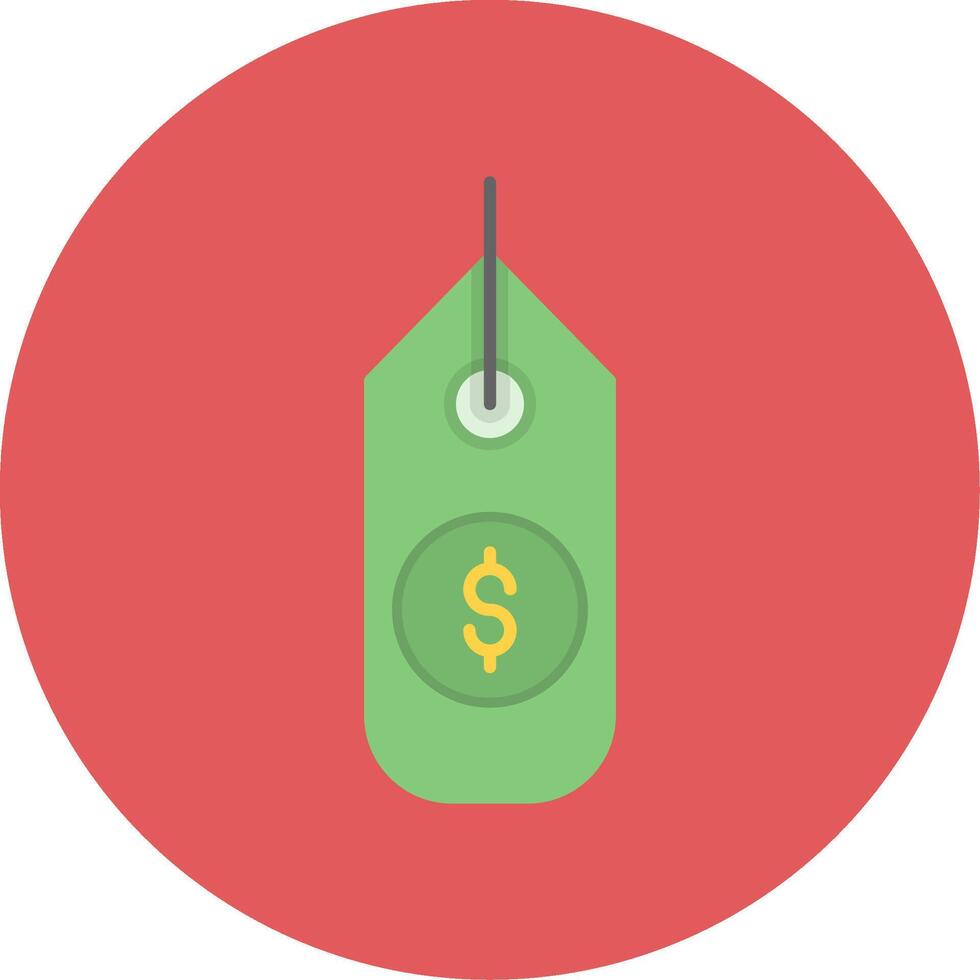 Dollar Sign Flat Circle Icon vector