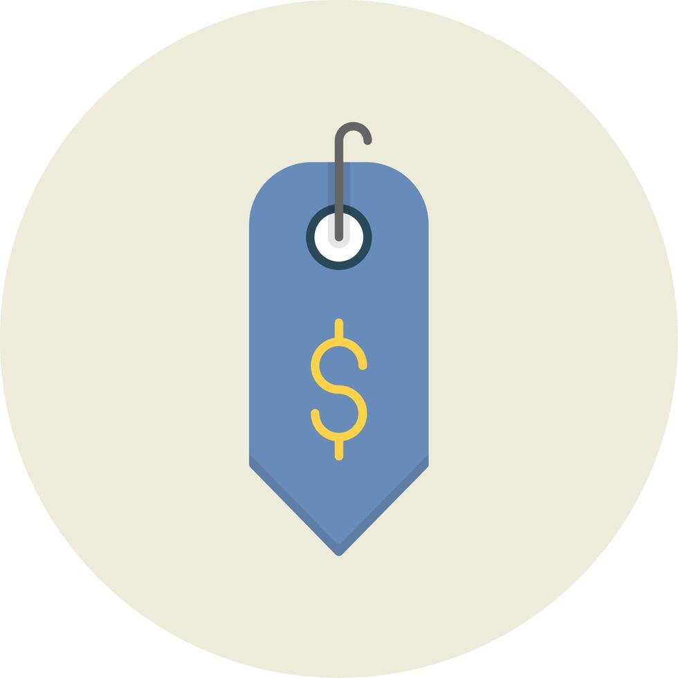 Dollar Sign Flat Circle Icon vector
