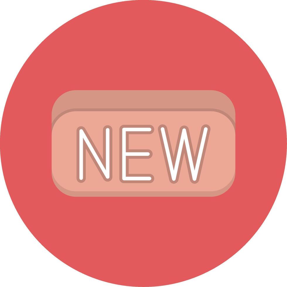 New Card Flat Circle Icon vector