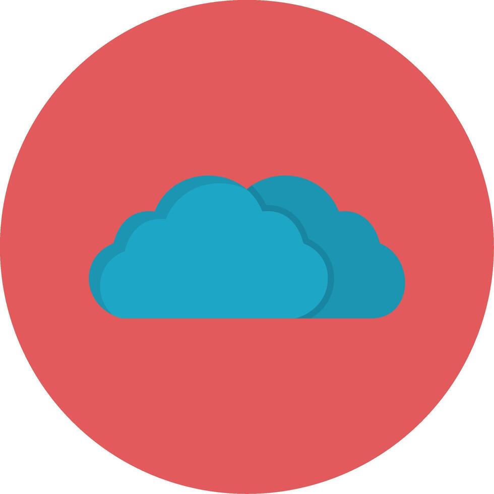 Cloud Flat Circle Icon vector