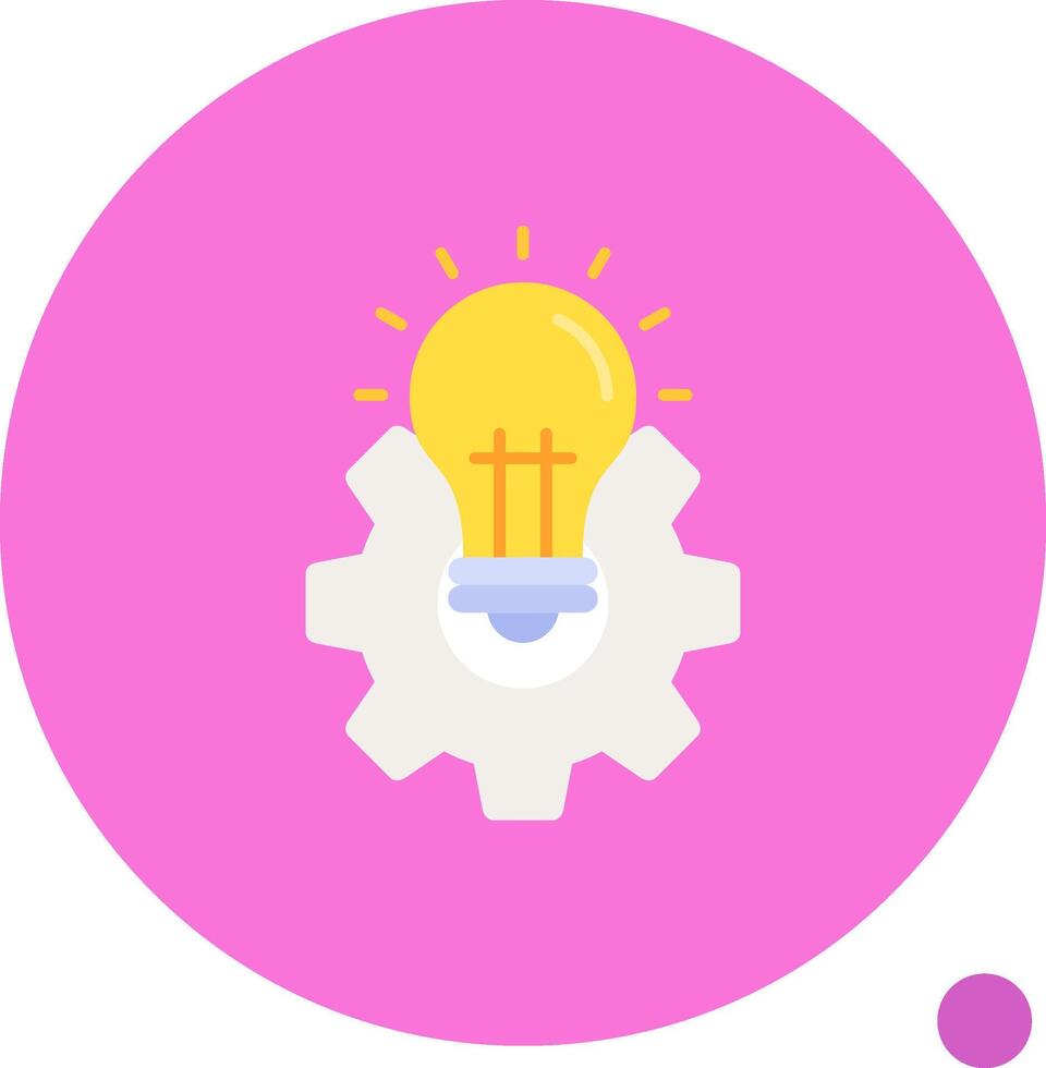 Idea Long Circle Icon vector