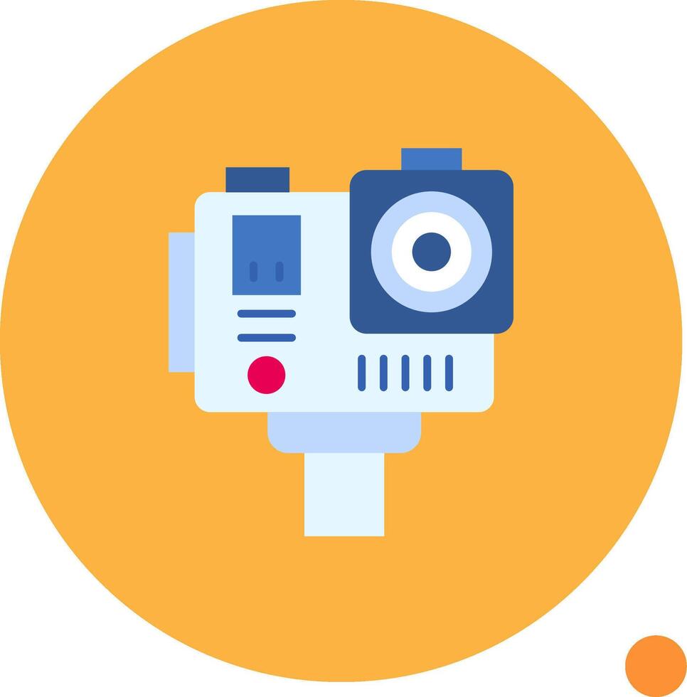 Action camera Long Circle Icon vector