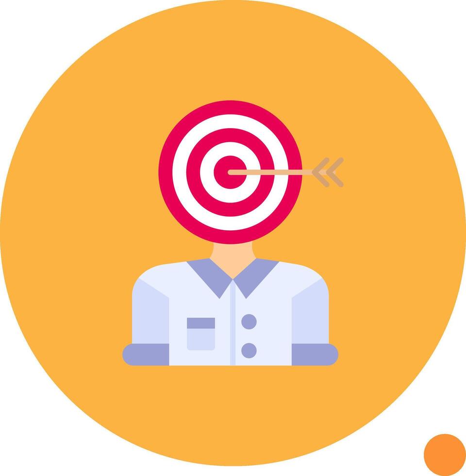 Audience Long Circle Icon vector