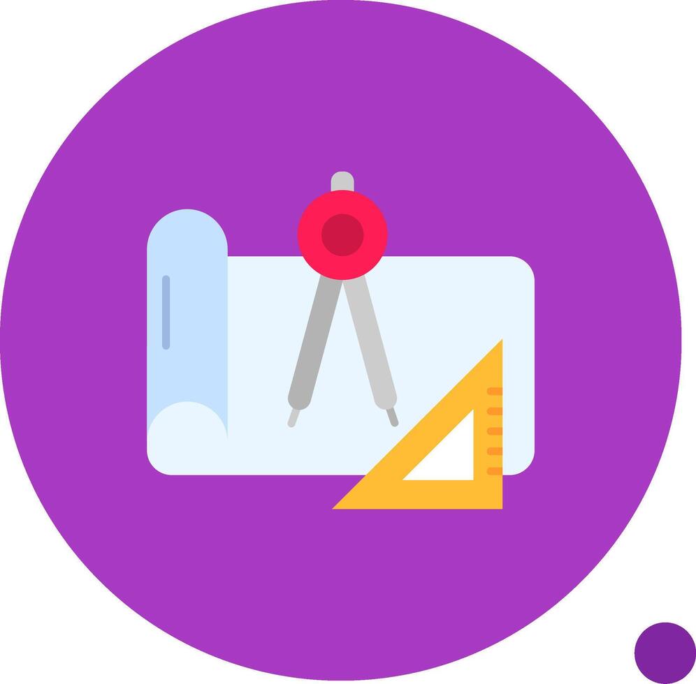 Draft Long Circle Icon vector