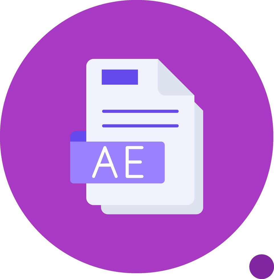 Ae Long Circle Icon vector