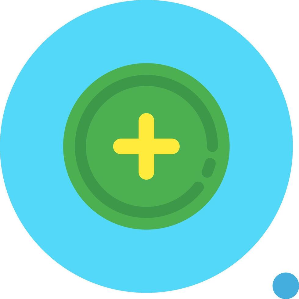 Add 2 Long Circle Icon vector