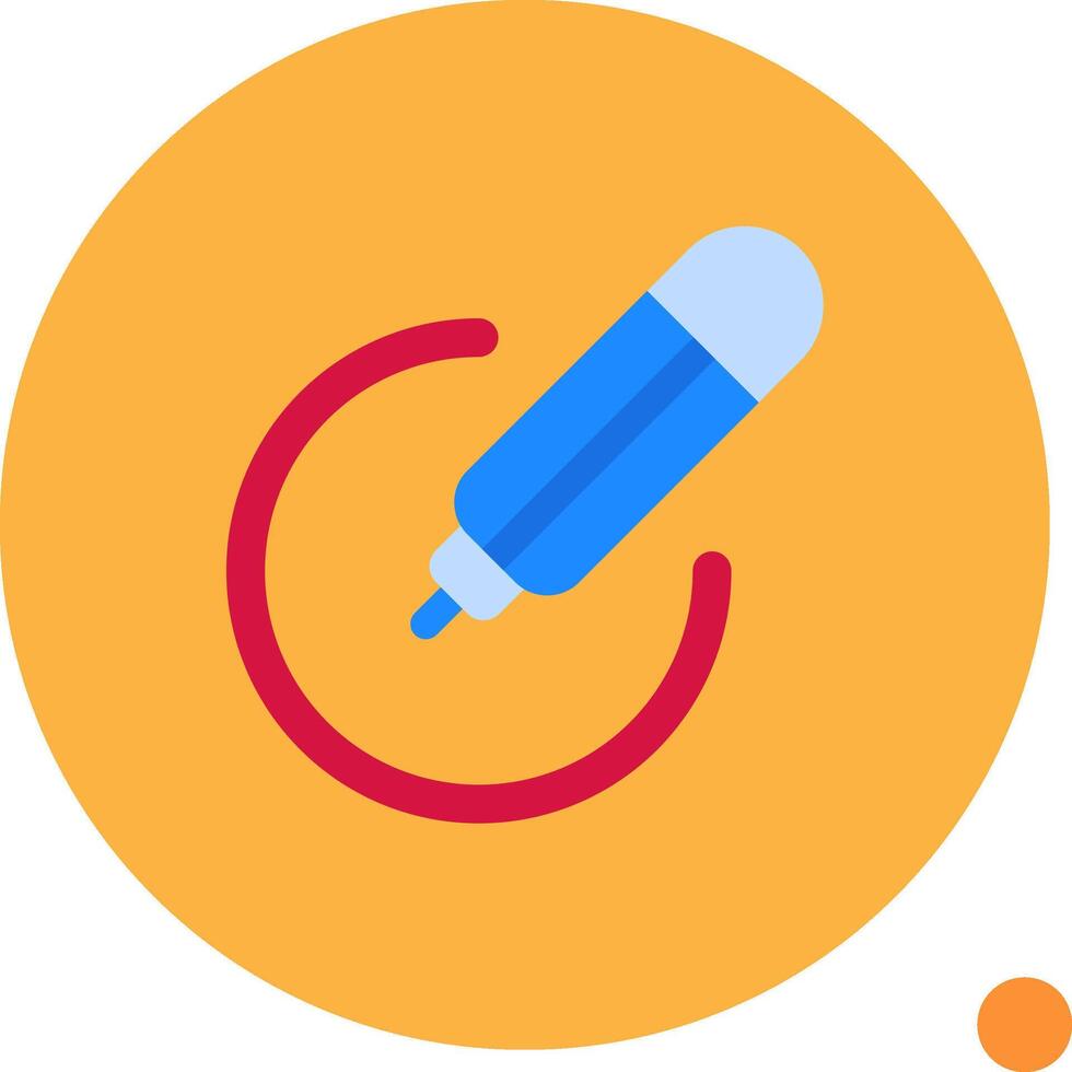 Pencil circle Long Circle Icon vector