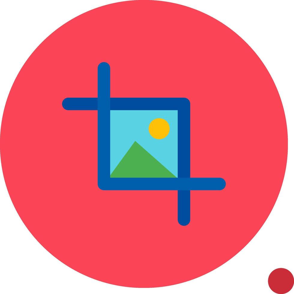 Crop selection Long Circle Icon vector
