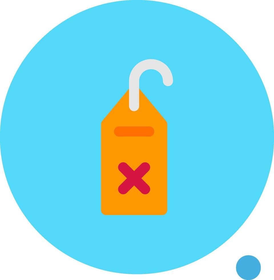 Delete tag Long Circle Icon vector