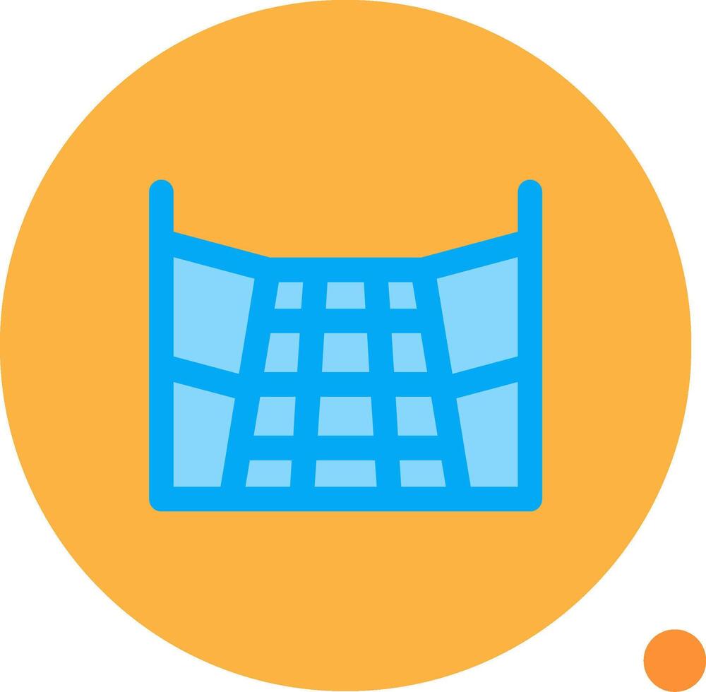 3d perspective grid Long Circle Icon vector
