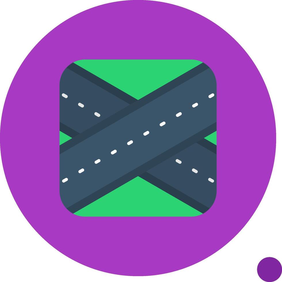 Overpass Long Circle Icon vector