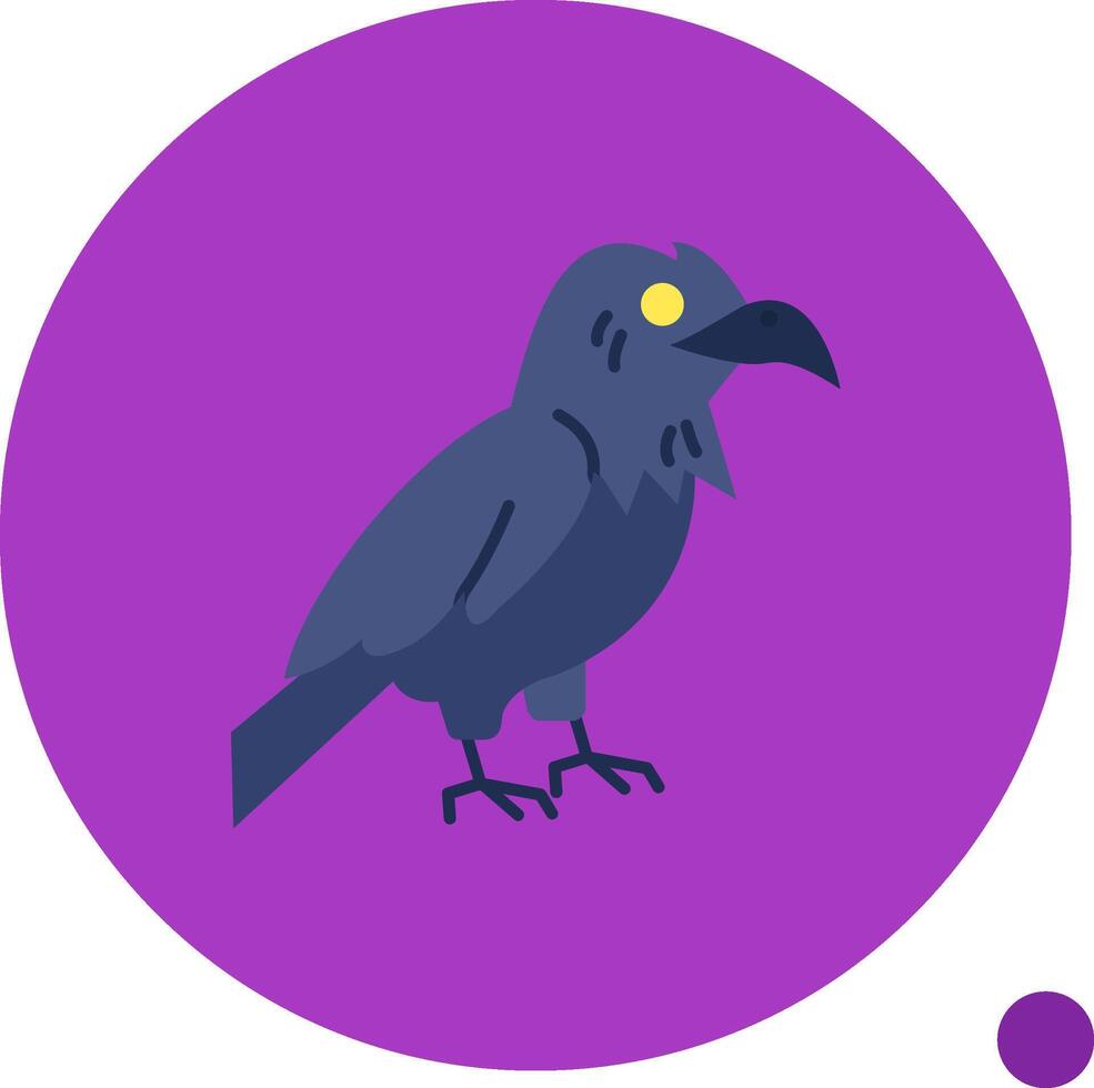 Raven Long Circle Icon vector