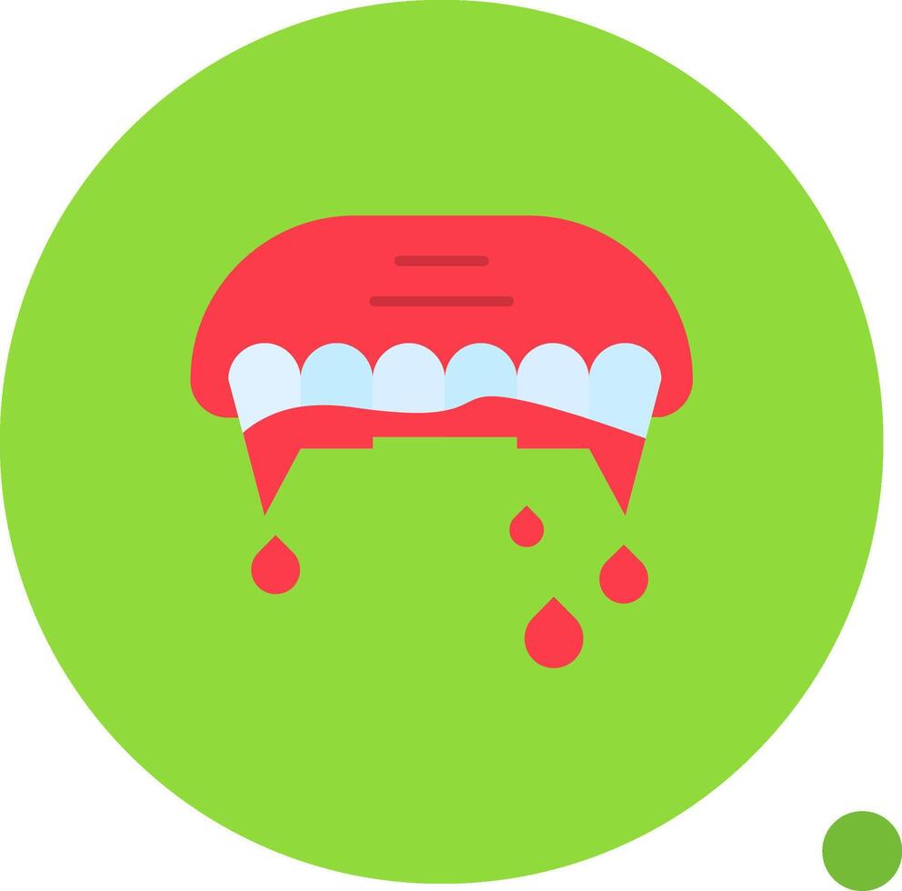 Teeth Long Circle Icon vector