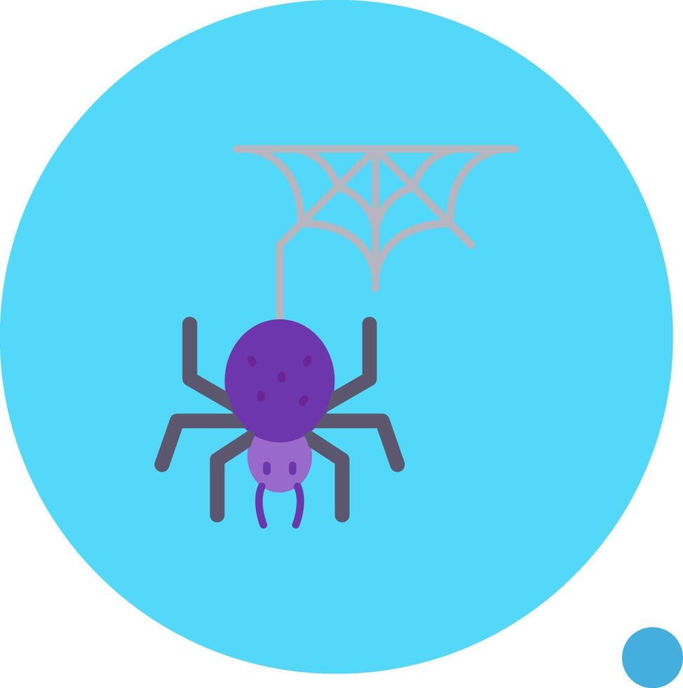 Spider Long Circle Icon vector