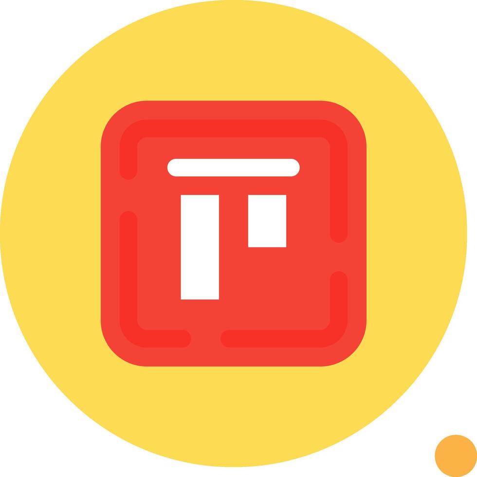 Top alignment Long Circle Icon vector