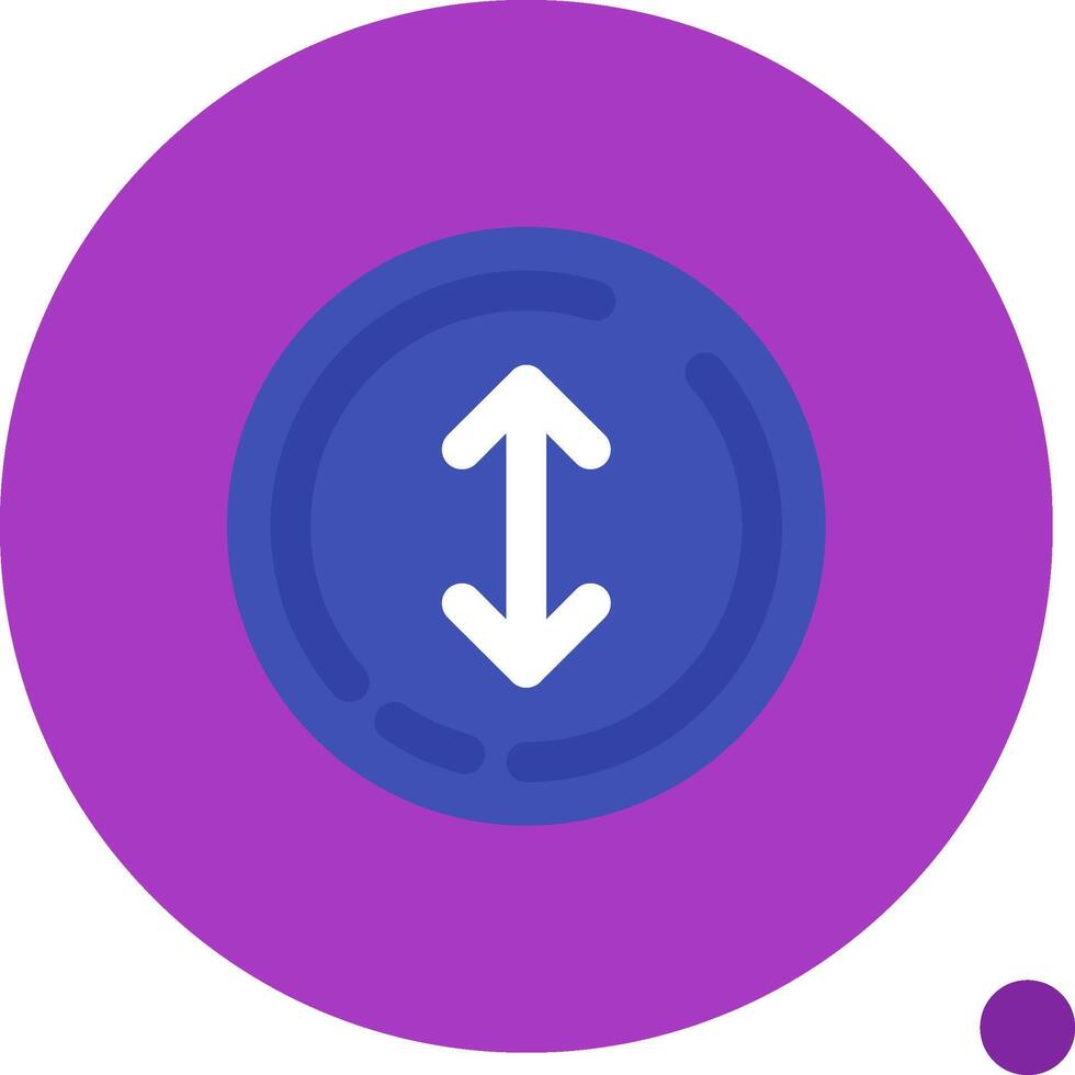 Up and down arrow Long Circle Icon vector