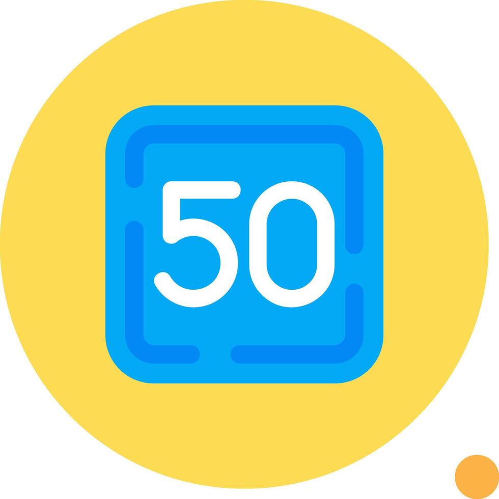 Fifty Long Circle Icon vector