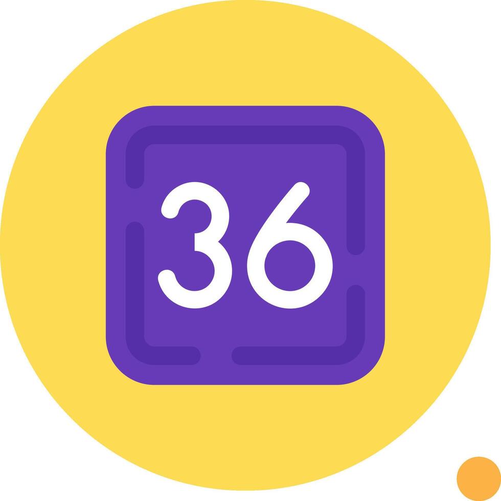 Thirty Six Long Circle Icon vector