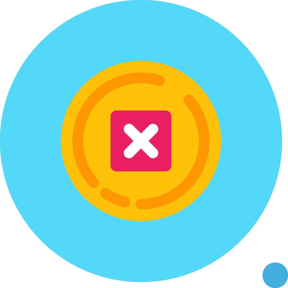 Delete Long Circle Icon vector
