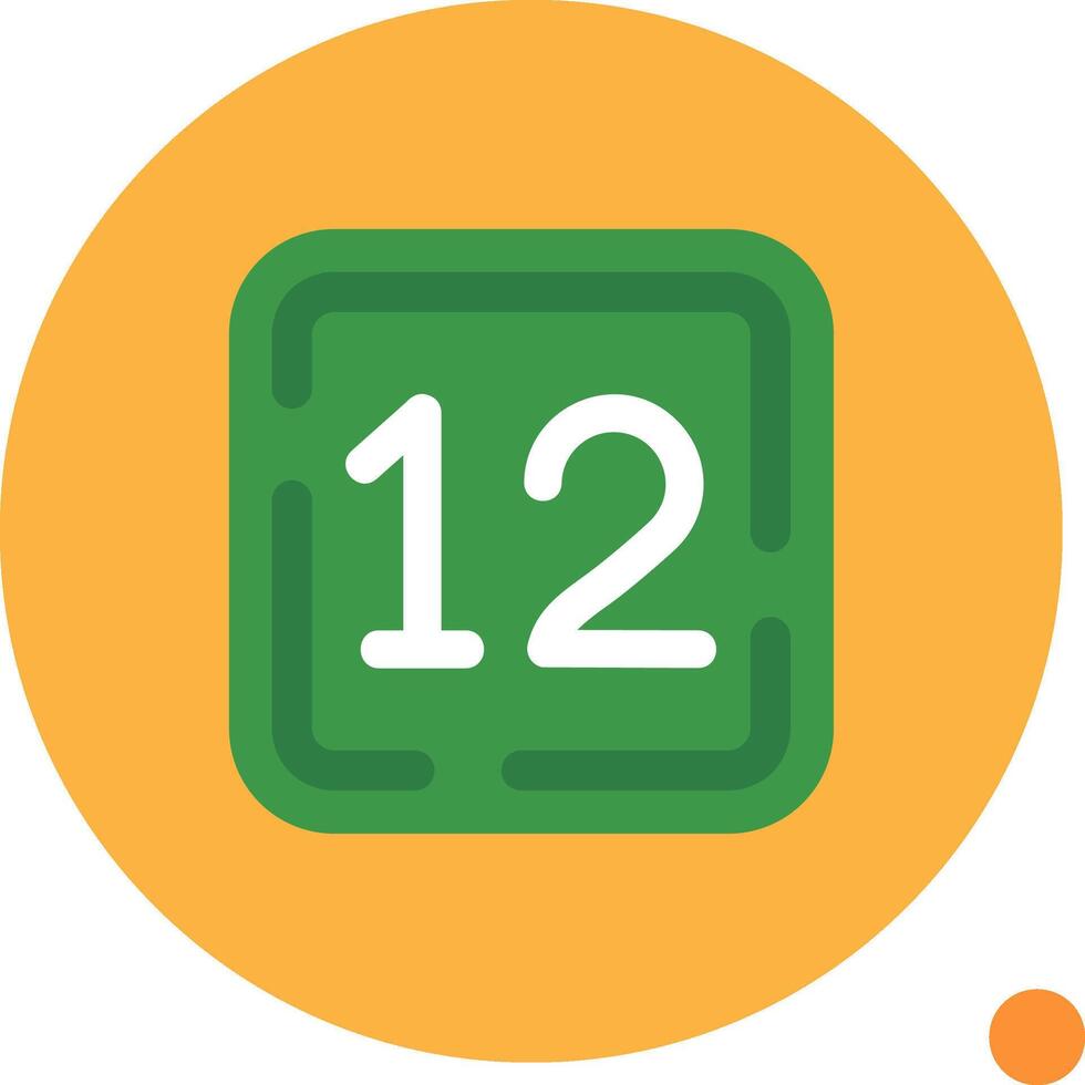 Twelve Long Circle Icon vector
