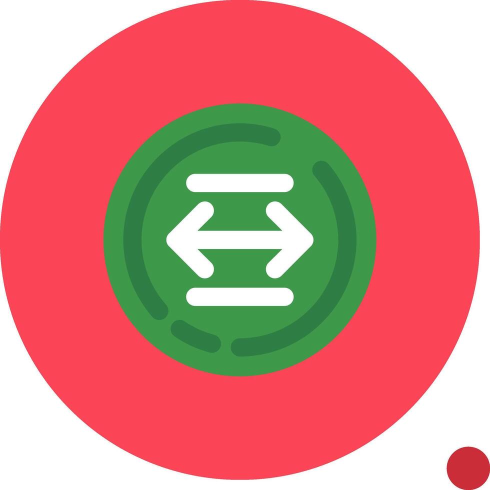Left and right arrow Long Circle Icon vector