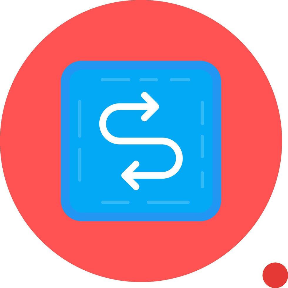 Zigzag Long Circle Icon vector