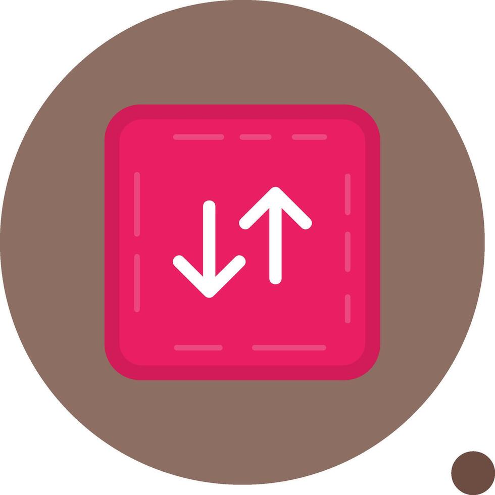 Swap Long Circle Icon vector