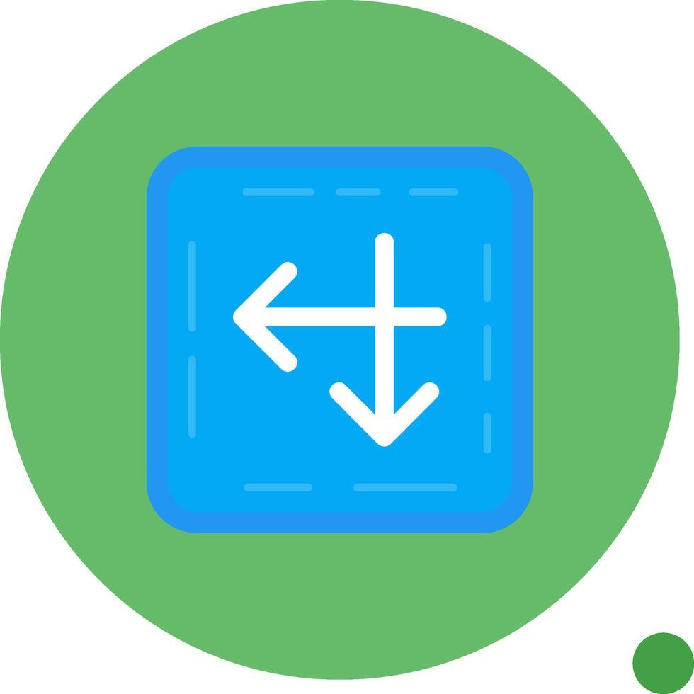 Intersect Long Circle Icon vector